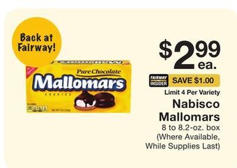 Fairway Store Market Nabisco mallomars offer