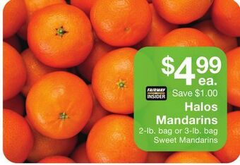 Fairway Store Market Halos mandarins offer