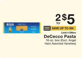 Fairway Store Market Dececco pasta offer