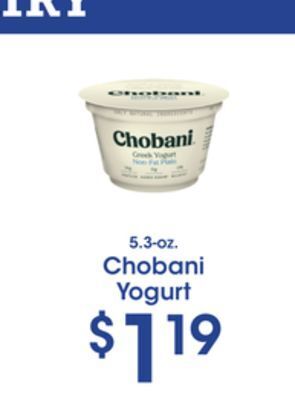 Price Rite Chobani yogurt offer