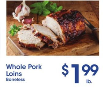 Price Rite Whole pork loins offer