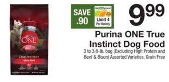 The Fresh Grocer One true instinct dog food offer