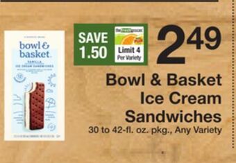 The Fresh Grocer Ice cream sandwiches offer