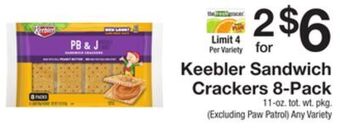 The Fresh Grocer Sandwich crackers 8-pack offer