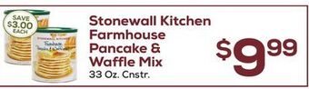DeCicco & Sons Stonewall kitchen farmhouse pancake & waffle mix offer