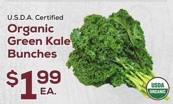 DeCicco & Sons Organic green kale bunches offer