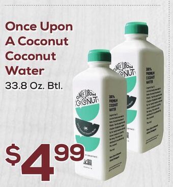 DeCicco & Sons Once upon a coconut coconut water offer