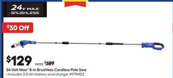 Lowe's 24-volt max c 8-in brushless cordless pole saw offer