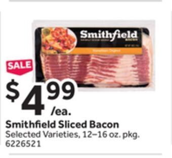Stop&Shop Smithfield sliced bacon offer