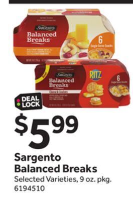 Stop&Shop Sargento balanced breaks offer
