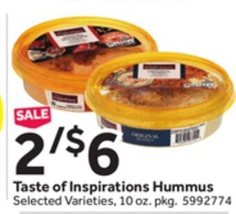Stop&Shop Taste of inspirations hummus offer