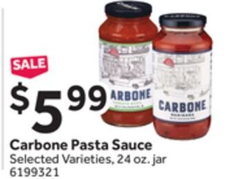 Stop&Shop Carbone pasta sauce offer