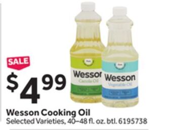 Stop&Shop Wesson cooking oil offer