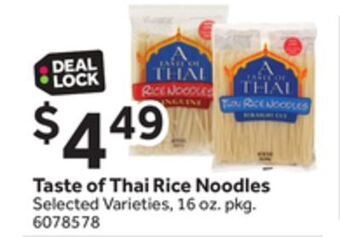 Stop&Shop Taste of thai rice noodles offer