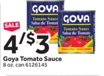 Stop&Shop Goya tomato sauce offer
