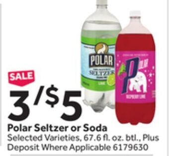 Stop&Shop Polar seltzer or soda offer