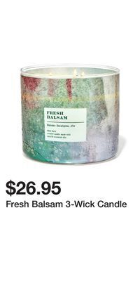 Bath & Body Works Fresh balsam 3-wick candle offer