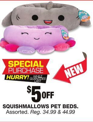 Blain's Farm & Fleet Squishmallows pet beds offer