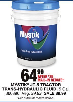 Blain's Farm & Fleet Mystik jt-5 tractor trans-hydraulic fluid offer