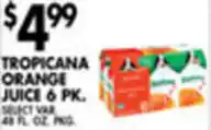 Met Foodmarkets Tropicana Orange Juice 6 Pk offer
