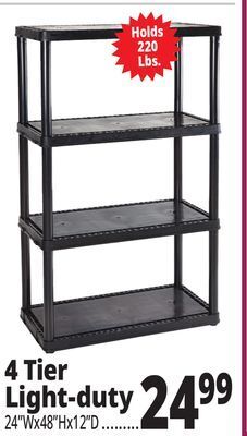 Ocean State Job Lot Maxit 4-tier plastic shelving unit, 48 offer