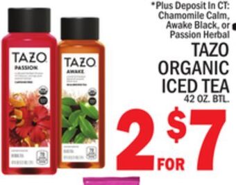 C Town Tazo organic iced tea offer