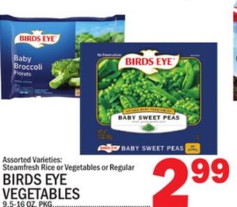 C Town Birds eye vegetables offer