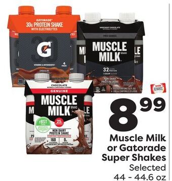 Weis Markets Muscle milk or gatorade super shakes offer