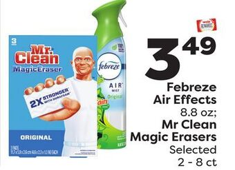 Weis Markets Febreze air effects 8.8 oz mr clean magic erasers selected 2-8 ct offer