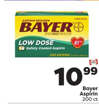 Weis Markets Bayer aspirin offer