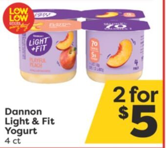 Weis Markets Dannon light & fit yogurt offer