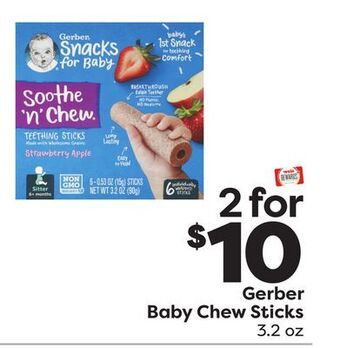 Weis Markets Gerber baby chew sticks offer