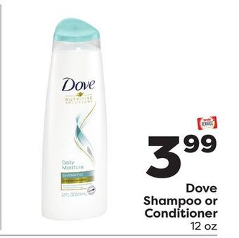 Weis Markets Dove shampoo or conditioner offer