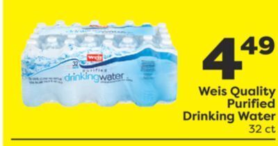 Weis Markets Weis quality purified drinking water offer