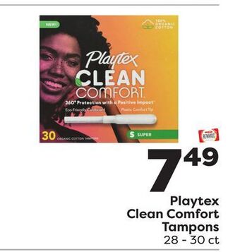 Weis Markets Playtex clean comfort tampons offer