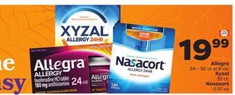 Weis Markets Allegra 24-30 ct or 8 oz xyzal 35 ct nasacort 0.57 oz offer