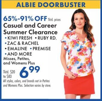 Boscov's Casual and career summer clearance offer