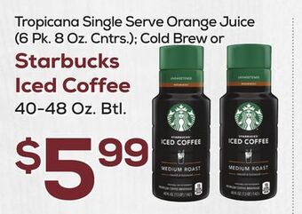 DeCicco & Sons Starbucks iced coffee 40-48 oz. btl offer