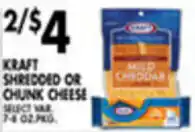 Met Foodmarkets Kraft Shredded Or Chunk Cheese offer