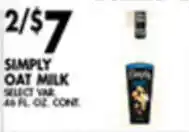 Met Foodmarkets Simply Oat Milk offer