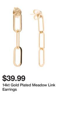 TJ Maxx 14kt gold plated meadow link earrings offer