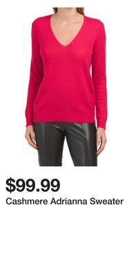 TJ Maxx Cashmere adrianna sweater offer