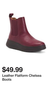 TJ Maxx Leather flatform chelsea boots offer