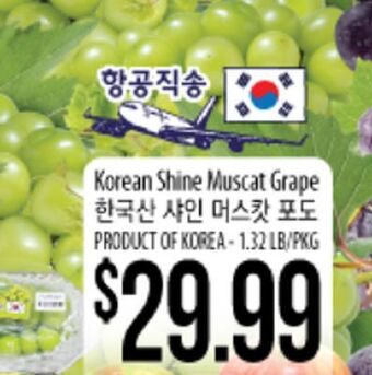 Hmart Korean shine muscat grape offer