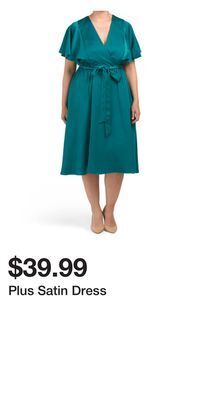 TJ Maxx Plus satin dress offer