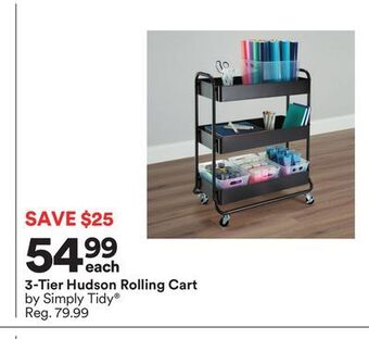Michaels 3-tier hudson rolling cart by simply tidy offer