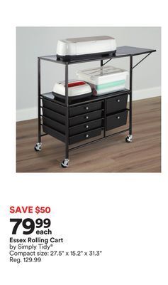 Michaels Essex rolling cart by simply tidy offer
