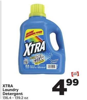 Weis Markets Xtra laundry detergent offer