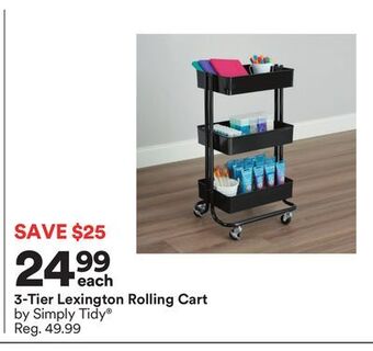 Michaels 3-tier lexington rolling cart by simply tidy offer
