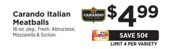ShopRite Italian meatballs offer